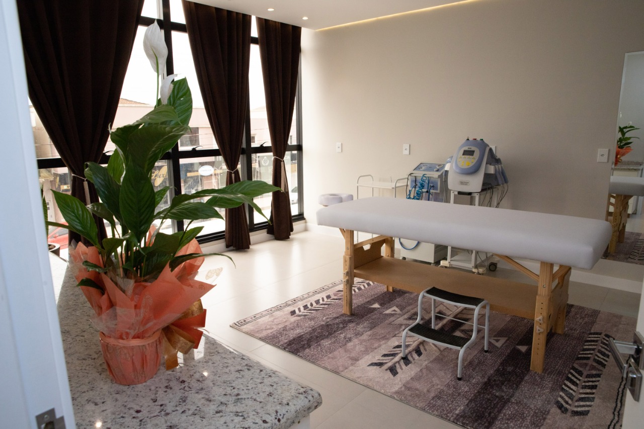 Sala de tratamentos corporais da clínica